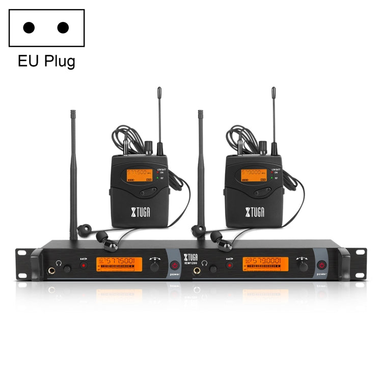 XTUGA IEM1200 Wireless Transmitter 2 Bodypack Stage Singer In-Ear Monitor System, Transmitter 2 Bodypack