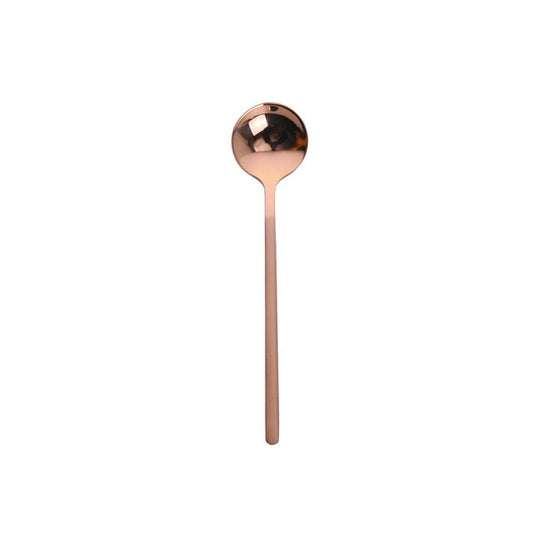 Mini Stainless Steel Coffee Spoon – Round Shape Dessert & Dining Spoon for Kitchen, Tea, and Coffee Accessories
