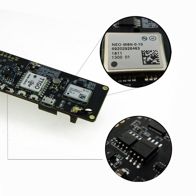 TTGO T-Beam ESP32 Bluetooth WiFi Module 433MHz GPS NEO-M8N LORA 32 Module with Antenna & 18650 Battery Holder, 433MHz