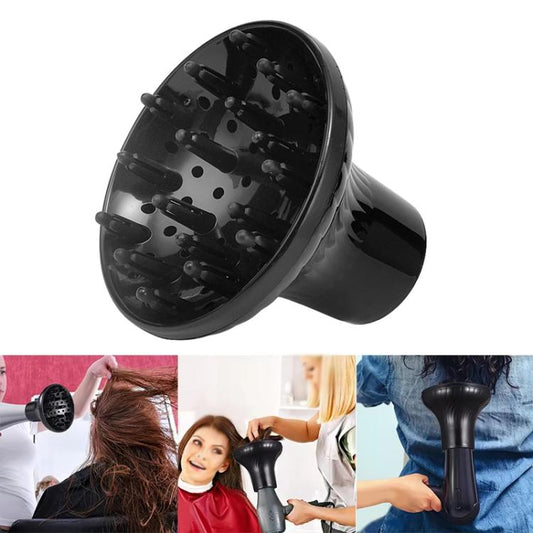 Hair Dryer Diffuser Hair Salon Styling Hair Dryer Cover Curler Large Wind Hood(Black Classic)