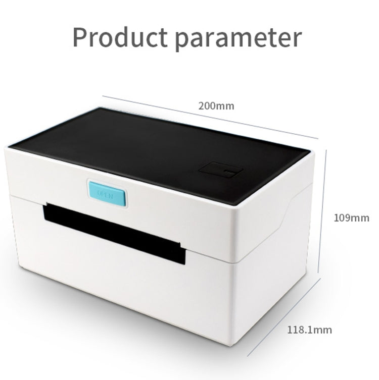طابعة ملصقات حرارية ذاتية اللصق POS-9220 مقاس 100×150 مم، مزودة بمنفذ USB مع حامل، قابس USB، قابس الاتحاد الأوروبي، قابس الولايات المتحدة، قابس المملكة المتحدة