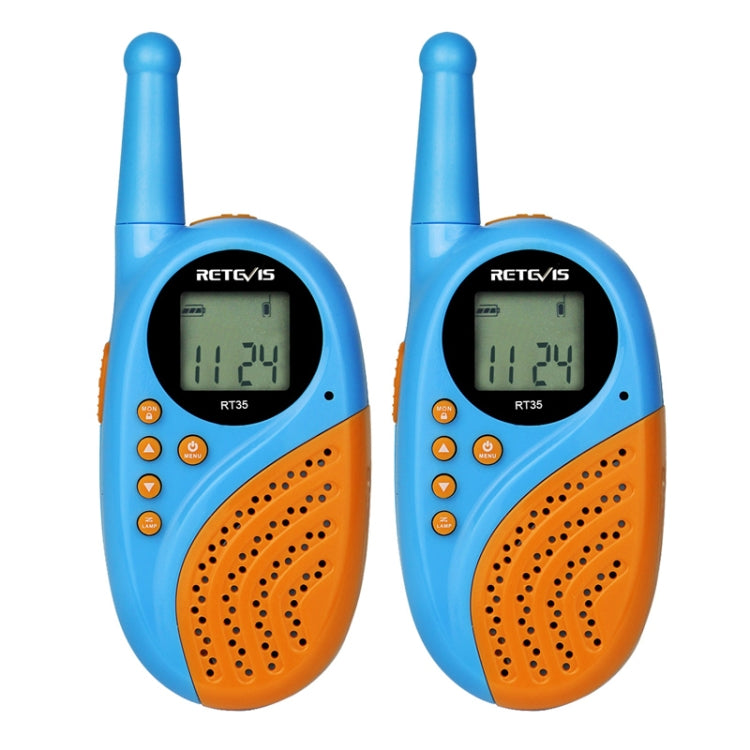 1 Pair RETEVIS RT-35 0.5W US Frequency 462.550-467.7125MHz 22CHS Children Handheld Walkie Talkie, RT-35,US Frequency(Black), RT-35,US Frequency(Blue)
