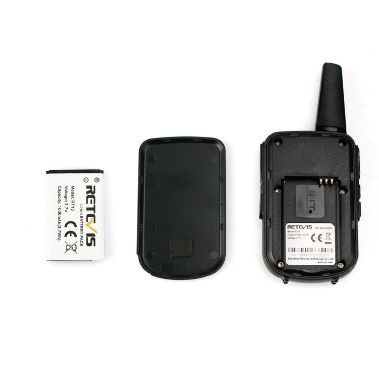 RETEVIS RT15 400-470MHz 16CHS Mini Two Way Radio Walkie Talkie, EU Plug, RT15