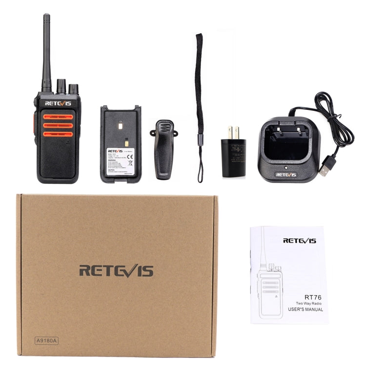 RETEVIS RT76 5W 30CHS GMRS Two Way Radio Handheld Walkie Talkie, US Plug, RT76