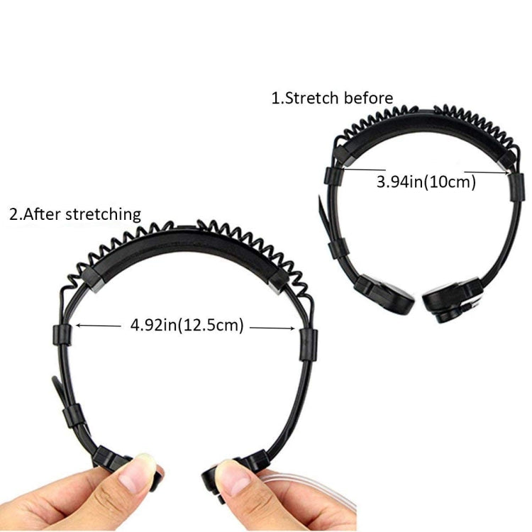RETEVIS K-001 2 Pin Retractable Throat Covert Acoustic Tube Earphone Microphone for H-777/RT-5R, K-001