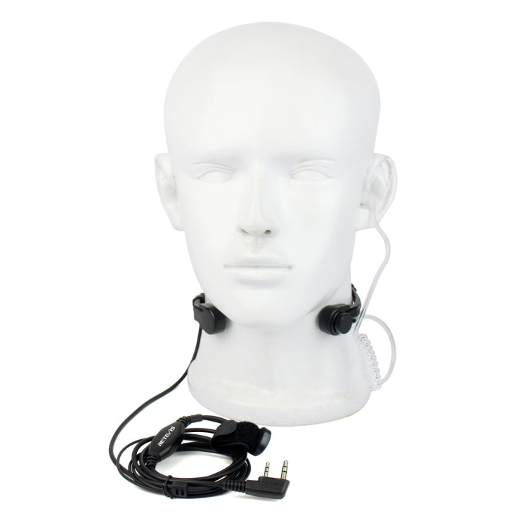 RETEVIS K-001 2 Pin Retractable Throat Covert Acoustic Tube Earphone Microphone for H-777/RT-5R, K-001