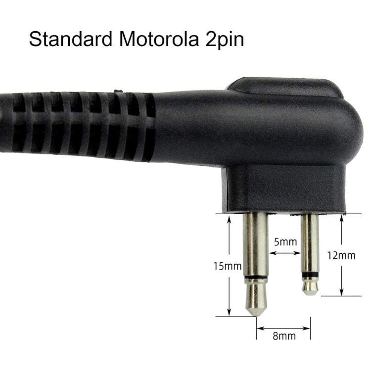 RETEVIS R-321 M 2 Pin Handheld PTT Speaker Microphone for Motorola GP68/GP88/GP300/2000/CT150/P040, R-321