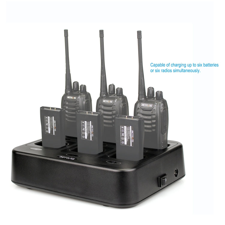 RETEVIS RTC777 Six-Way Walkie Talkie Charger for Retevis H777,, RTC777 EU Plug, RTC777 UK Plug, RTC777 AU Plug, RTC777 US Plug