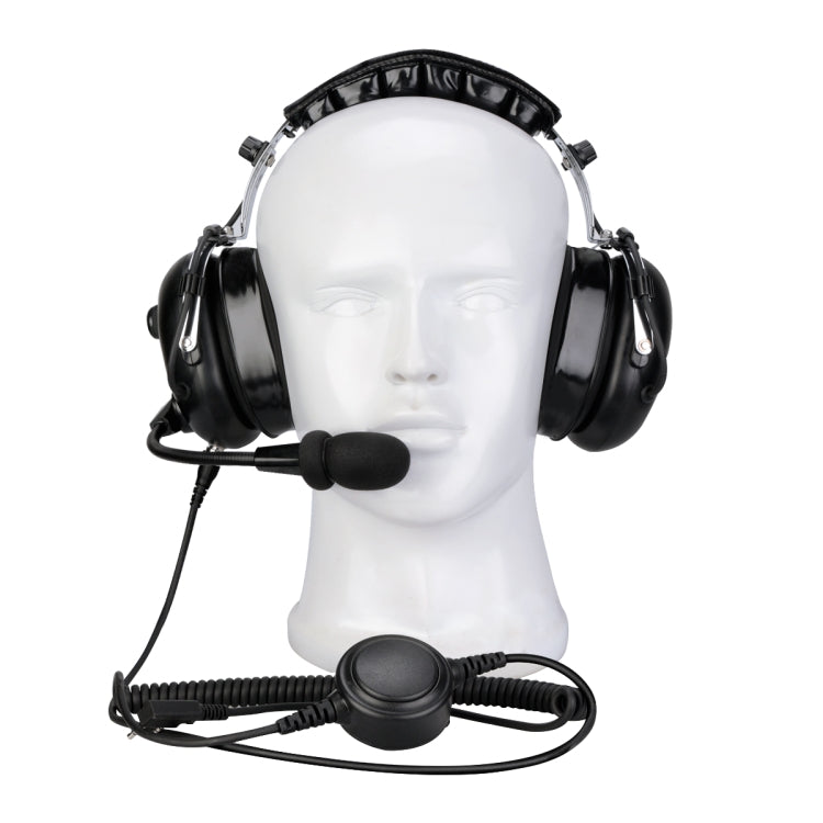 RETEVIS EH070K 2 Pin Adjustable Volume Binaural Noise Reduction Headphone Microphone, EH070K