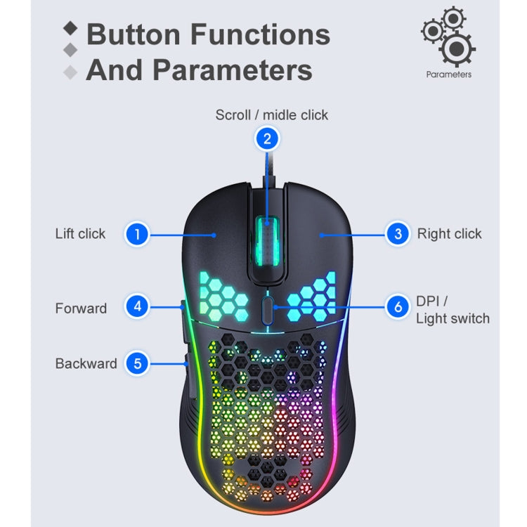 iMICE T98 RGB Lighting Gaming Wired Mouse, T98