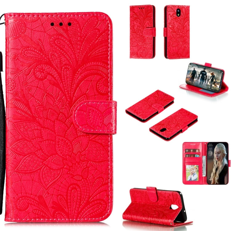 Lace Flower Horizontal Flip Leather Case with Holder & Card Slots & Wallet & Photo Frame, For LG K30, For Sony Xperia 5, For Nokia 7.2, For Huawei Honor Play 3, For Galaxy A70s, For Galaxy A90 5G, For Xiaomi Mi 9 Pro