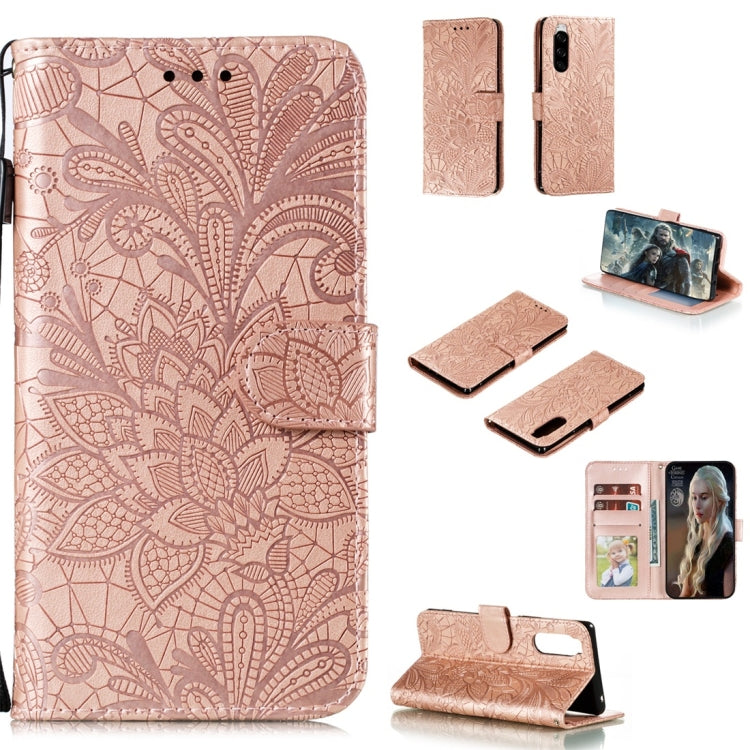 Lace Flower Horizontal Flip Leather Case with Holder & Card Slots & Wallet & Photo Frame, For LG K30, For Sony Xperia 5, For Nokia 7.2, For Huawei Honor Play 3, For Galaxy A70s, For Galaxy A90 5G, For Xiaomi Mi 9 Pro