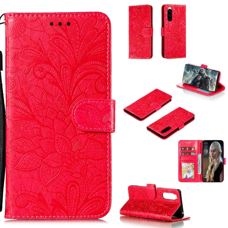 Lace Flower Horizontal Flip Leather Case with Holder & Card Slots & Wallet & Photo Frame, For LG K30, For Sony Xperia 5, For Nokia 7.2, For Huawei Honor Play 3, For Galaxy A70s, For Galaxy A90 5G, For Xiaomi Mi 9 Pro