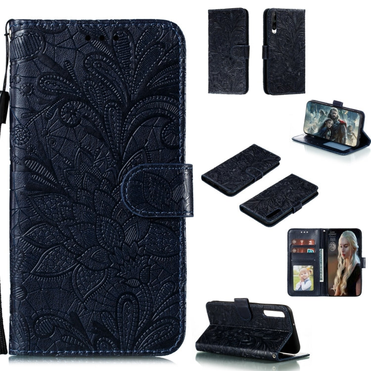 Lace Flower Horizontal Flip Leather Case with Holder & Card Slots & Wallet & Photo Frame, For LG K30, For Sony Xperia 5, For Nokia 7.2, For Huawei Honor Play 3, For Galaxy A70s, For Galaxy A90 5G, For Xiaomi Mi 9 Pro