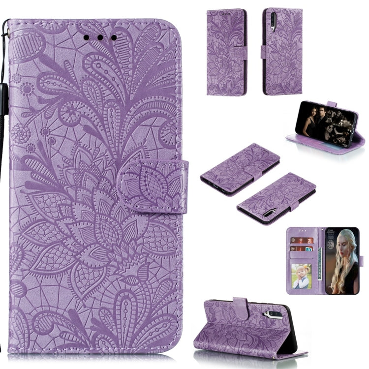 Lace Flower Horizontal Flip Leather Case with Holder & Card Slots & Wallet & Photo Frame, For LG K30, For Sony Xperia 5, For Nokia 7.2, For Huawei Honor Play 3, For Galaxy A70s, For Galaxy A90 5G, For Xiaomi Mi 9 Pro