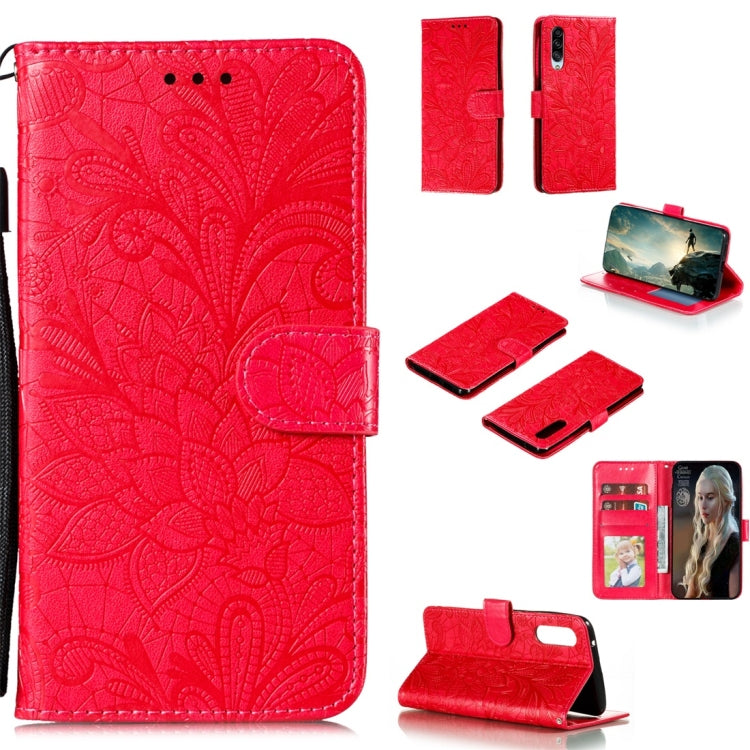 Lace Flower Horizontal Flip Leather Case with Holder & Card Slots & Wallet & Photo Frame, For LG K30, For Sony Xperia 5, For Nokia 7.2, For Huawei Honor Play 3, For Galaxy A70s, For Galaxy A90 5G, For Xiaomi Mi 9 Pro