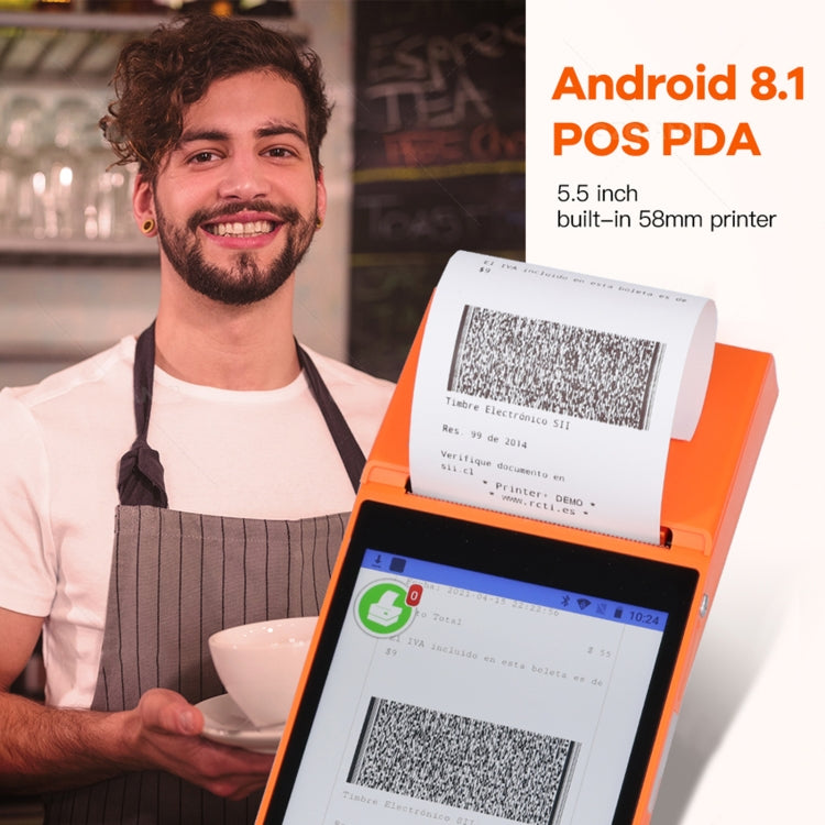 طابعة إيصالات نقاط البيع المحمولة SGT-SP01 بشاشة عالية الدقة مقاس 5.5 بوصة، إصدار مناسب، قابس الاتحاد الأوروبي، قابس الولايات المتحدة، قابس المملكة المتحدة، قابس أستراليا