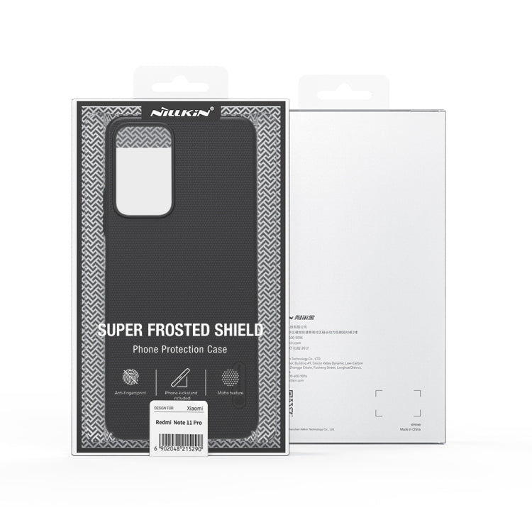 For Xiaomi Redmi Note 11 Pro Glogal / 11 Pro Glogal 5G / 11 Pro+ 5G India / 11E Pro 5G NILLKIN Frosted Concave-convex Texture PC Case (Black), For Xiaomi Redmi Note 11 Pro Glogal