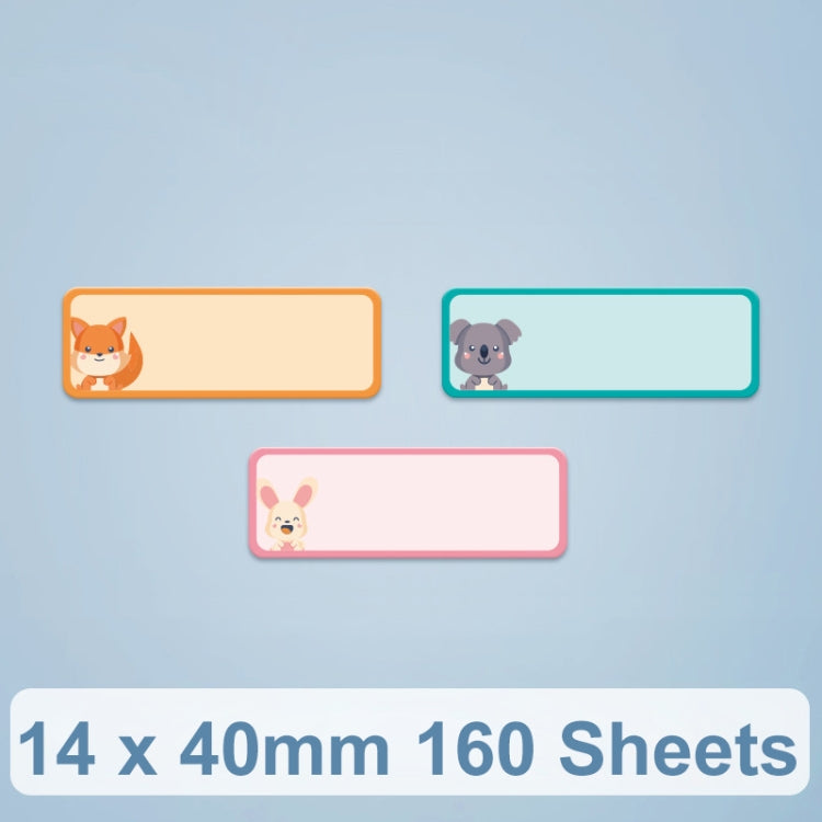 ورق ملصقات الطباعة الحرارية لـ NiiMbot D101 / D11، 14 × 40 مم 160 ورقة Easy Day، 14 × 40 مم 160 ورقة Animals، 14 × 40 مم 160 ورقة Cute Animals، 14 × 40 مم 160 ورقة Cute Baby، 14 × 40 مم 160 ورقة Arrow Direction