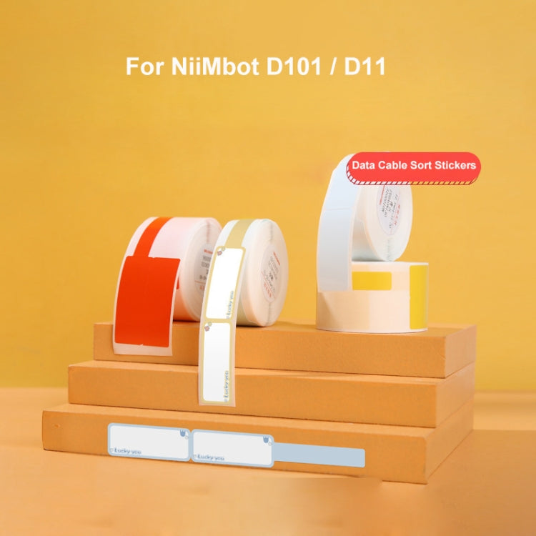 ملصقات حرارية لتصنيف كابلات البيانات لجهاز NiiMbot D101 / D11، 12.5 × 99 مم، 70 ورقة، Lucky You، 12.5 × 99 مم، 70 ورقة، Mint Green، 12.5 × 99 مم، 70 ورقة، Cyan Cloud