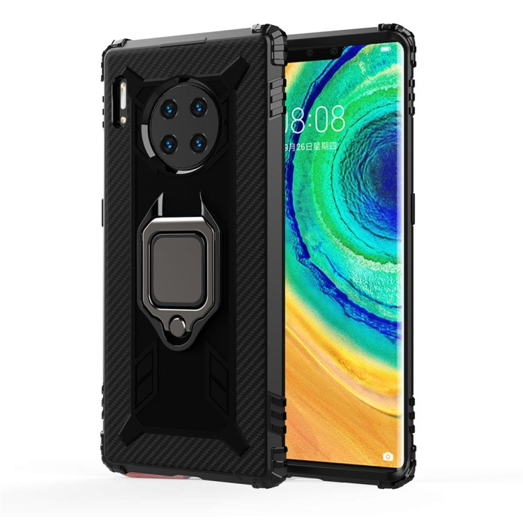 Carbon Fiber Protective Case with 360 Degree Rotating Ring Holder, For Google Pixel 4, For Google Pixel 4 XL, For Huawei Mate 30 Pro, For Huawei Mate 30, For iPhone 11 Pro, For iPhone 11 Pro Max, For iPhone 6 / 7 / 8, For iPhone 6 Plus / 7 Plus / 8 Plu...