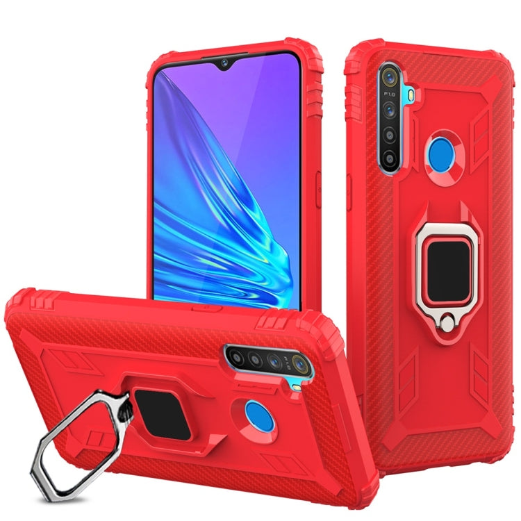 Carbon Fiber Protective Case with 360 Degree Rotating Ring Holder, For OPPO A9 (2020), For OPPO Realme 5 Pro, For OPPO Realme 5, For OPPO Realme XT, For Xiaomi Mi CC9 Pro / Note 10, For Xiaomi Redmi Note 8T, For Xiaomi Redmi 8, For Xiaomi Redmi Note 8 ...