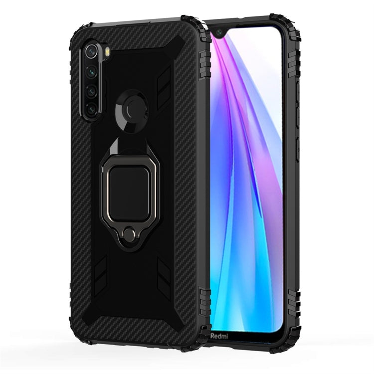 Carbon Fiber Protective Case with 360 Degree Rotating Ring Holder, For OPPO A9 (2020), For OPPO Realme 5 Pro, For OPPO Realme 5, For OPPO Realme XT, For Xiaomi Mi CC9 Pro / Note 10, For Xiaomi Redmi Note 8T, For Xiaomi Redmi 8, For Xiaomi Redmi Note 8 ...