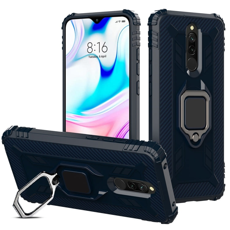 Carbon Fiber Protective Case with 360 Degree Rotating Ring Holder, For OPPO A9 (2020), For OPPO Realme 5 Pro, For OPPO Realme 5, For OPPO Realme XT, For Xiaomi Mi CC9 Pro / Note 10, For Xiaomi Redmi Note 8T, For Xiaomi Redmi 8, For Xiaomi Redmi Note 8 ...