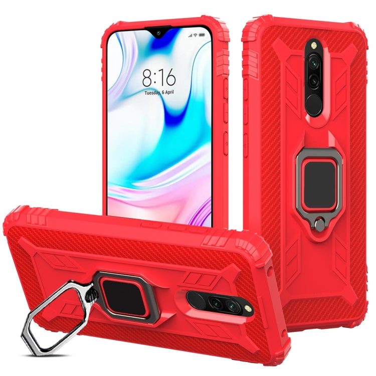 Carbon Fiber Protective Case with 360 Degree Rotating Ring Holder, For OPPO A9 (2020), For OPPO Realme 5 Pro, For OPPO Realme 5, For OPPO Realme XT, For Xiaomi Mi CC9 Pro / Note 10, For Xiaomi Redmi Note 8T, For Xiaomi Redmi 8, For Xiaomi Redmi Note 8 ...