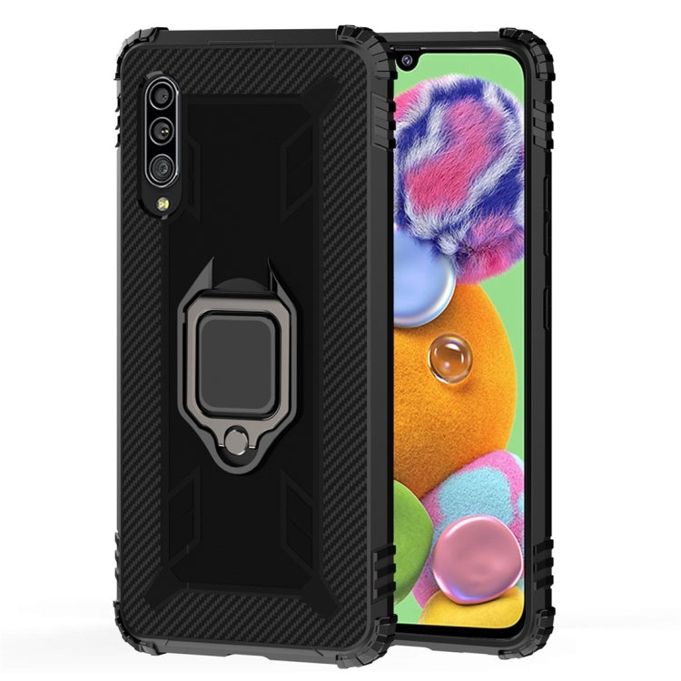 Carbon Fiber Protective Case with 360 Degree Rotating Ring Holder, For Galaxy A90 5G, For Galaxy M30s, For Galaxy S20+, For Galaxy S20, For Galaxy S20 Ultra, For Galaxy Note 10+, For Galaxy Note 10, For Galaxy S10e, For Galaxy S10+, For Galaxy S10