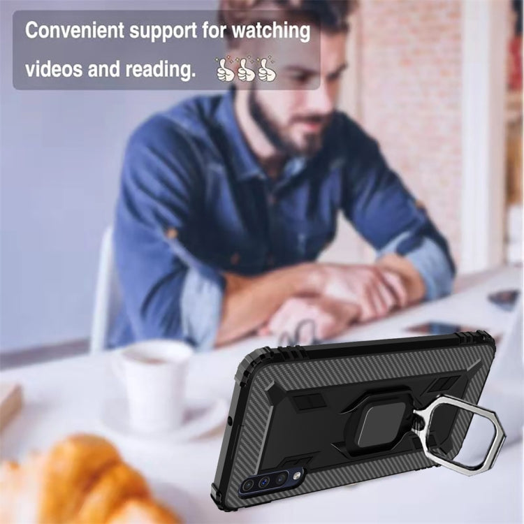 Carbon Fiber Protective Case with 360 Degree Rotating Ring Holder, For Galaxy A90 5G, For Galaxy M30s, For Galaxy S20+, For Galaxy S20, For Galaxy S20 Ultra, For Galaxy Note 10+, For Galaxy Note 10, For Galaxy S10e, For Galaxy S10+, For Galaxy S10