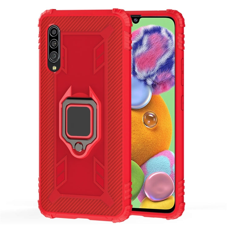 Carbon Fiber Protective Case with 360 Degree Rotating Ring Holder, For Galaxy A90 5G, For Galaxy M30s, For Galaxy S20+, For Galaxy S20, For Galaxy S20 Ultra, For Galaxy Note 10+, For Galaxy Note 10, For Galaxy S10e, For Galaxy S10+, For Galaxy S10