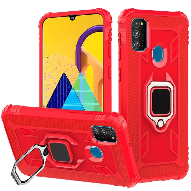 Carbon Fiber Protective Case with 360 Degree Rotating Ring Holder, For Galaxy A90 5G, For Galaxy M30s, For Galaxy S20+, For Galaxy S20, For Galaxy S20 Ultra, For Galaxy Note 10+, For Galaxy Note 10, For Galaxy S10e, For Galaxy S10+, For Galaxy S10