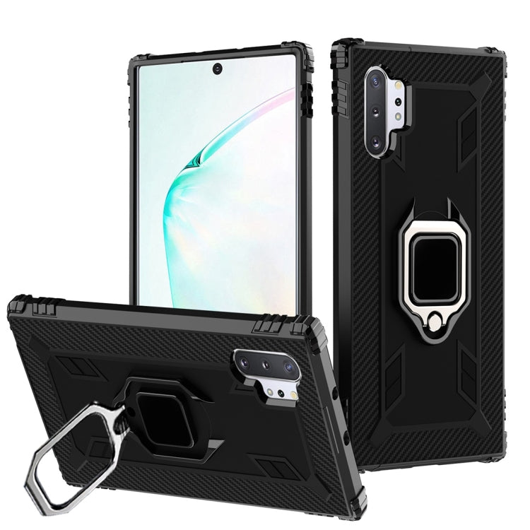 Carbon Fiber Protective Case with 360 Degree Rotating Ring Holder, For Galaxy A90 5G, For Galaxy M30s, For Galaxy S20+, For Galaxy S20, For Galaxy S20 Ultra, For Galaxy Note 10+, For Galaxy Note 10, For Galaxy S10e, For Galaxy S10+, For Galaxy S10
