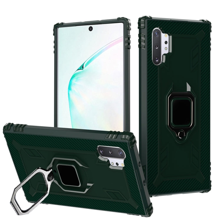 Carbon Fiber Protective Case with 360 Degree Rotating Ring Holder, For Galaxy A90 5G, For Galaxy M30s, For Galaxy S20+, For Galaxy S20, For Galaxy S20 Ultra, For Galaxy Note 10+, For Galaxy Note 10, For Galaxy S10e, For Galaxy S10+, For Galaxy S10