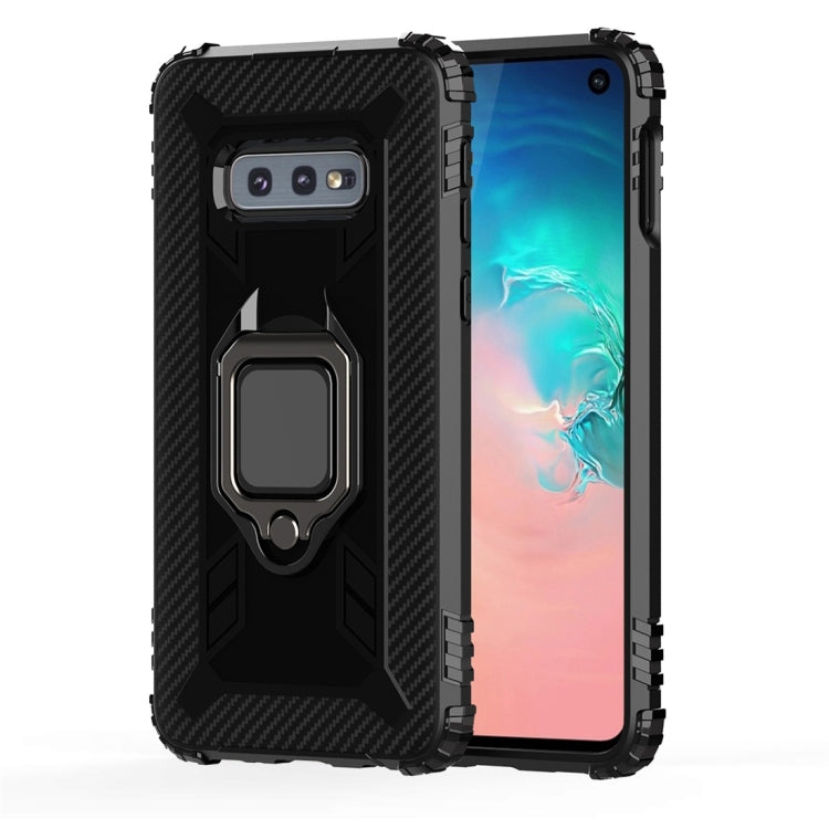 Carbon Fiber Protective Case with 360 Degree Rotating Ring Holder, For Galaxy A90 5G, For Galaxy M30s, For Galaxy S20+, For Galaxy S20, For Galaxy S20 Ultra, For Galaxy Note 10+, For Galaxy Note 10, For Galaxy S10e, For Galaxy S10+, For Galaxy S10