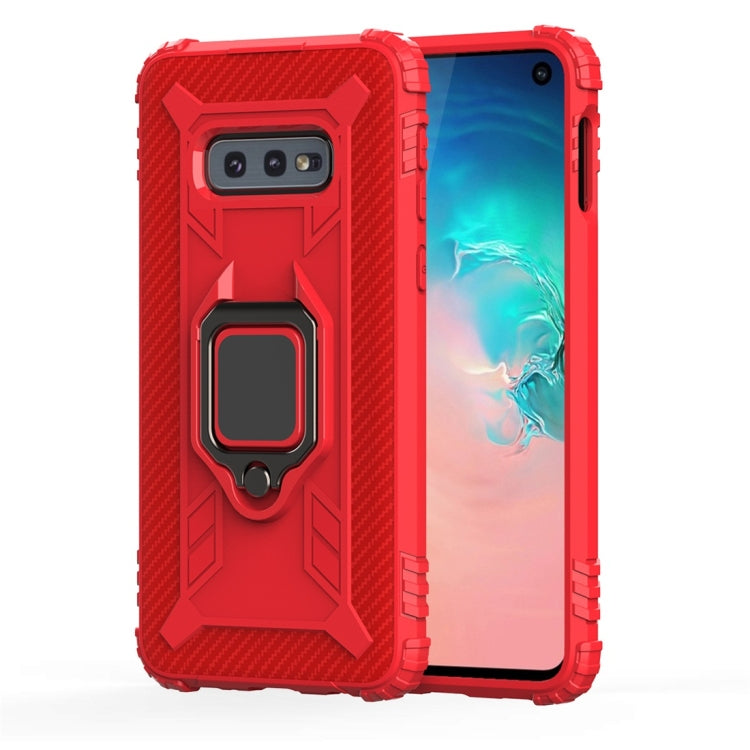 Carbon Fiber Protective Case with 360 Degree Rotating Ring Holder, For Galaxy A90 5G, For Galaxy M30s, For Galaxy S20+, For Galaxy S20, For Galaxy S20 Ultra, For Galaxy Note 10+, For Galaxy Note 10, For Galaxy S10e, For Galaxy S10+, For Galaxy S10