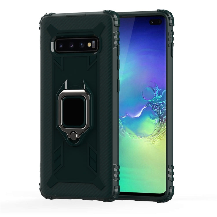 Carbon Fiber Protective Case with 360 Degree Rotating Ring Holder, For Galaxy A90 5G, For Galaxy M30s, For Galaxy S20+, For Galaxy S20, For Galaxy S20 Ultra, For Galaxy Note 10+, For Galaxy Note 10, For Galaxy S10e, For Galaxy S10+, For Galaxy S10