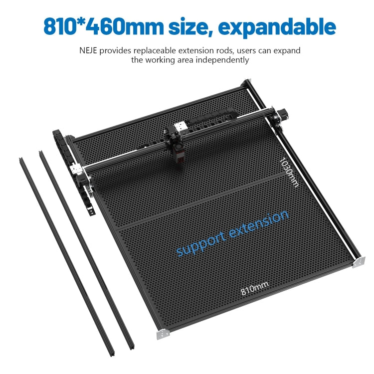 آلة النقش بالليزر NEJE MASTER 3 MAX مع وحدة شعاع الليزر المزدوجة A40640، MASTER 3 MAX مع A40640 (قابس الاتحاد الأوروبي)، MASTER 3 MAX مع A40640 (قابس الولايات المتحدة)