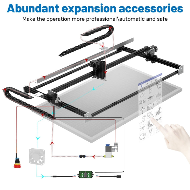 آلة النقش بالليزر NEJE MASTER 3 MAX مع وحدة الليزر E30130، MASTER 3 MAX مع E30130 (قابس الاتحاد الأوروبي)، MASTER 3 MAX مع E30130 (قابس الولايات المتحدة)