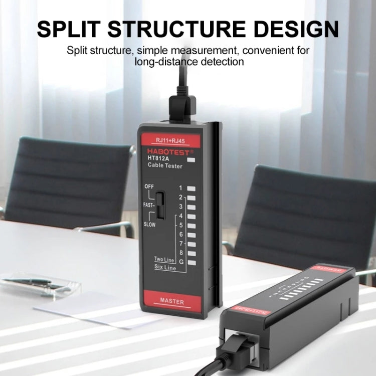 HABOTEST HT812A 2 in 1 Telephone Line Network Line Tester, HT812A