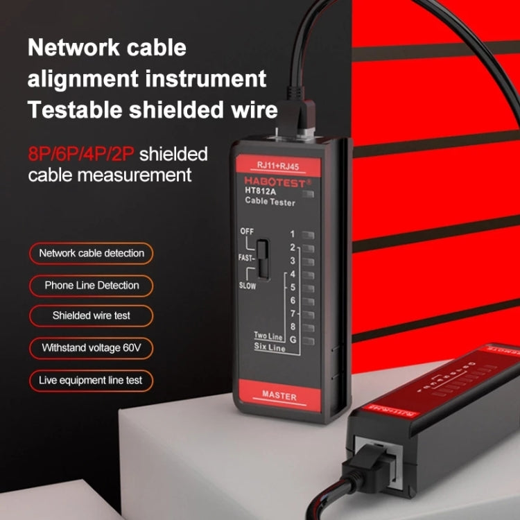 HABOTEST HT812A 2 in 1 Telephone Line Network Line Tester, HT812A