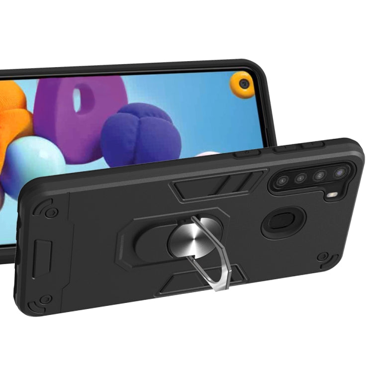 2 in 1 Armour Series PC + TPU Protective Case with Ring Holder, For Samsung Galaxy A21(EU Version), For Samsung Galaxy A31, For Xiaomi Redmi Note 9S, For Motorola Moto G8 Power
