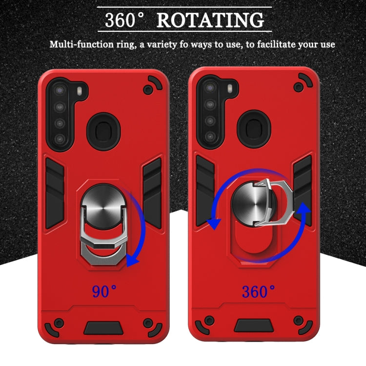 2 in 1 Armour Series PC + TPU Protective Case with Ring Holder, For Samsung Galaxy A21(EU Version), For Samsung Galaxy A31, For Xiaomi Redmi Note 9S, For Motorola Moto G8 Power