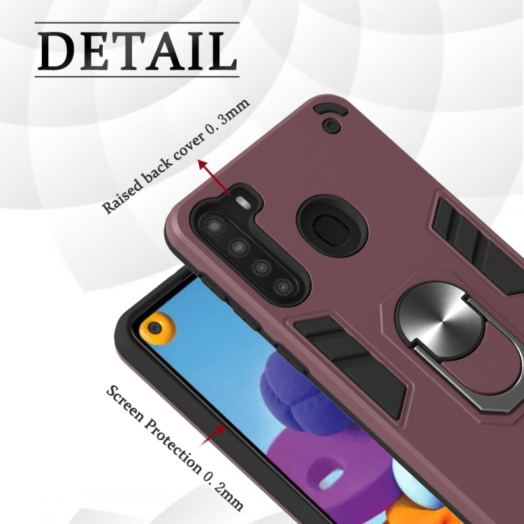 2 in 1 Armour Series PC + TPU Protective Case with Ring Holder, For Samsung Galaxy A21(EU Version), For Samsung Galaxy A31, For Xiaomi Redmi Note 9S, For Motorola Moto G8 Power