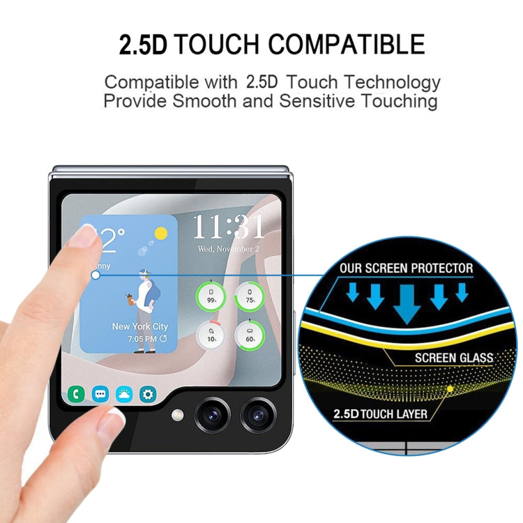 External Small Screen Full Glue Full Cover Screen Protector Tempered Glass Film, For Samsung Galaxy Z Flip5 (1 PC)