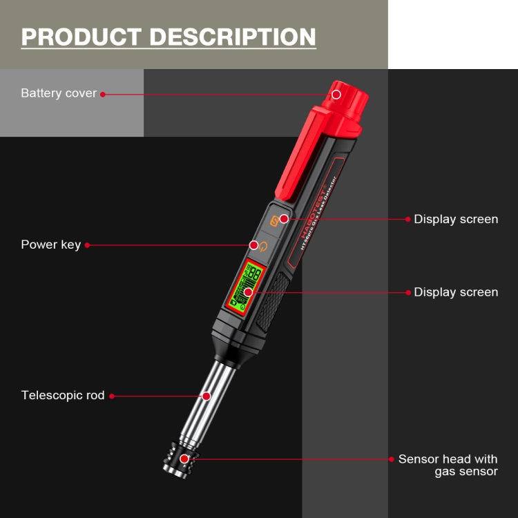 جهاز كشف الغازات القابلة للاشتعال HABOTEST HT56 Pro، جهاز إنذار الغاز الطبيعي وغاز البترول المسال، HT56 Pro