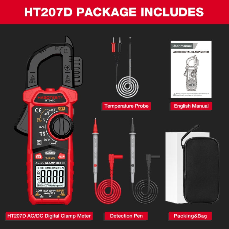 جهاز قياس رقمي متعدد الوظائف من هابوتيست HT207D، HT207D