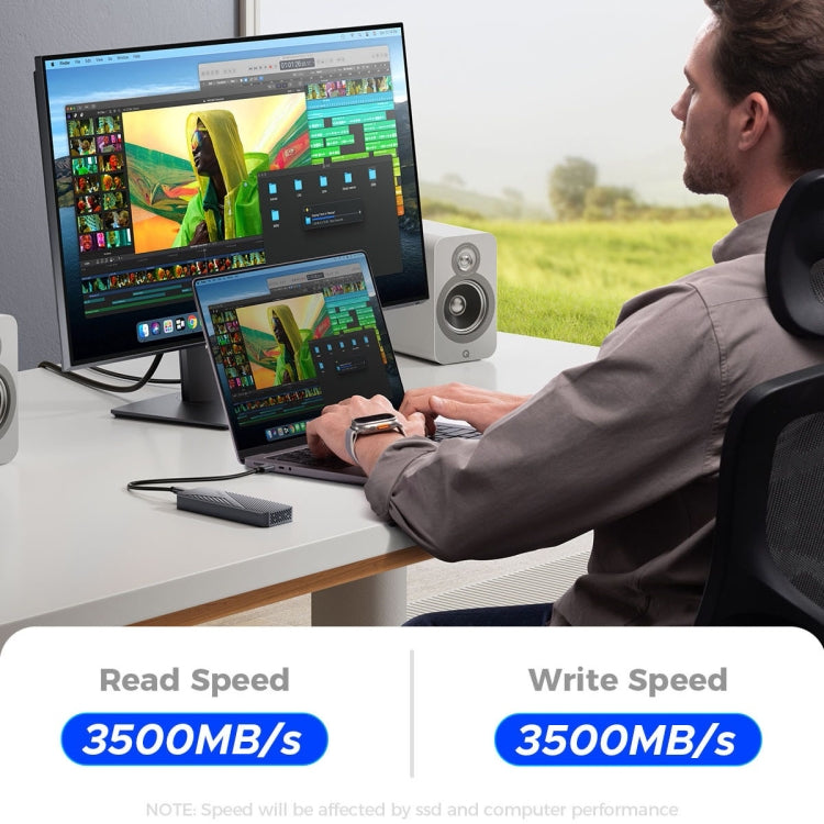 علبة ORICO CNM2-U4 SSD بمنفذ USB4 M.2 NVMe بسرعة 40 جيجابت في الثانية، CNM2-U4