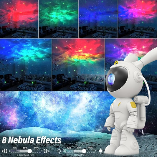 G001 Space Rabbit Starry Sky Projection Lamp Bedroom Laser Atmosphere Light(White)